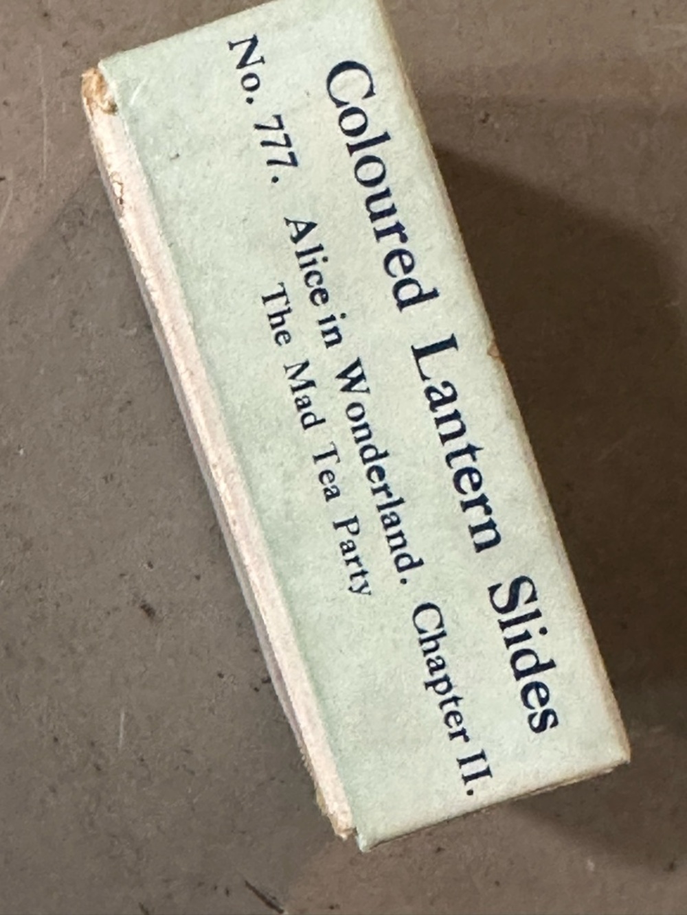 Alice in Wonderland Primus Magic Lantern Slides #777 Chapter II complete set box - Picture 4 of 16